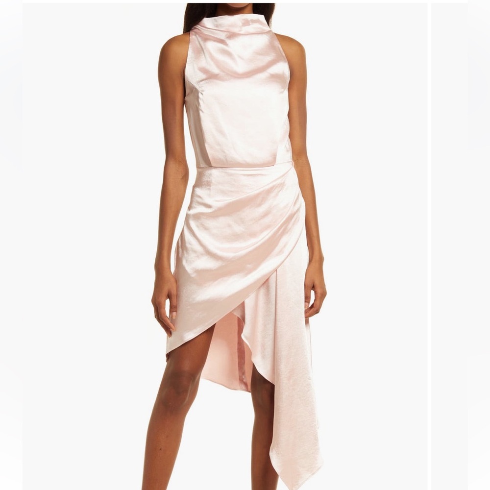 Elliatt Alaia Asymmetric Satin Dress